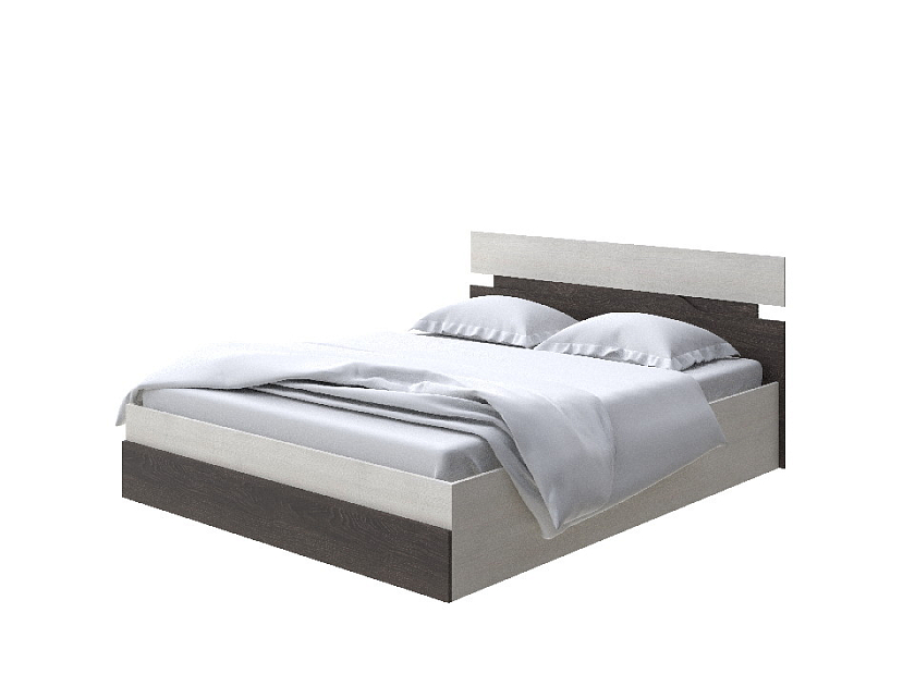 Кровать Milton с подъемным механизмом 180x200 ЛДСП Дуб Шамони светлый (124)/Дуб Кантербери - Современная кровать с подъемным механизмом.